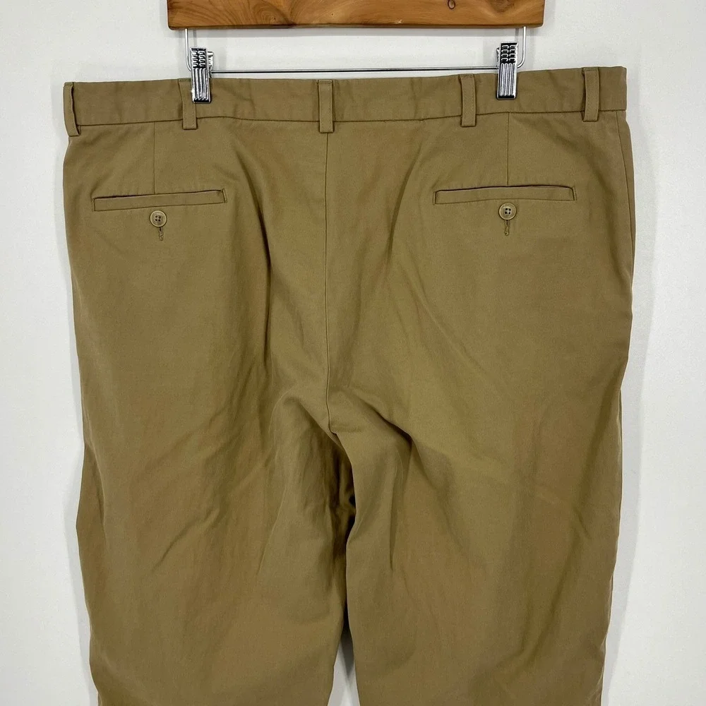 Kenneth Cole Reaction‎ Mens Khaki Tan Stretch Chino Pants 42x30 Solid